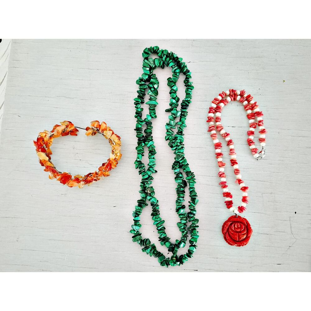 Vintage Agate Jewelry Lot of 3